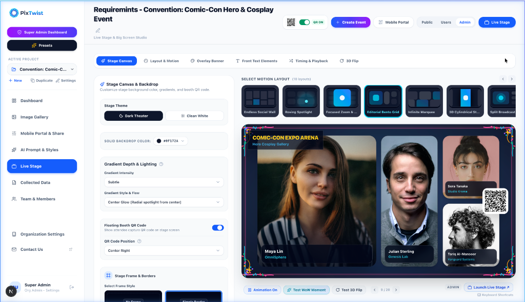 Customize Your Event in PixTwist Studio